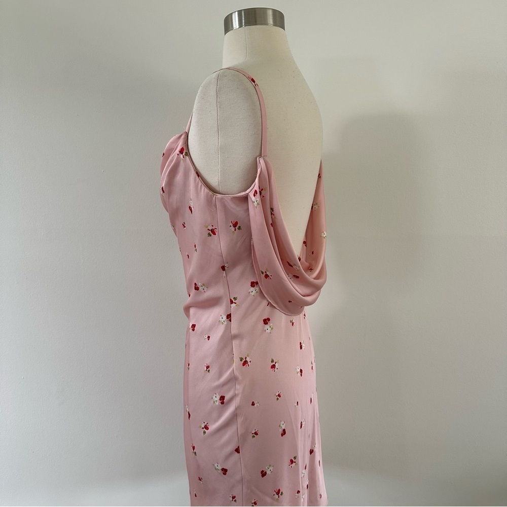 Ieena for Mac Duggal Floral Mini Dress Sz 0 Satin - Picture 13 of 13